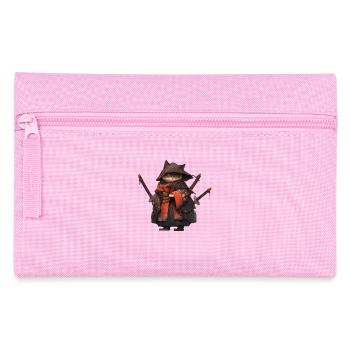 Asia Cat Japanese Samurai Samurai - Pencil Case - pink - Front