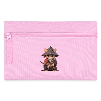 Asia Cat Japanese Samurai Samurai - Pencil Case - pink - Front