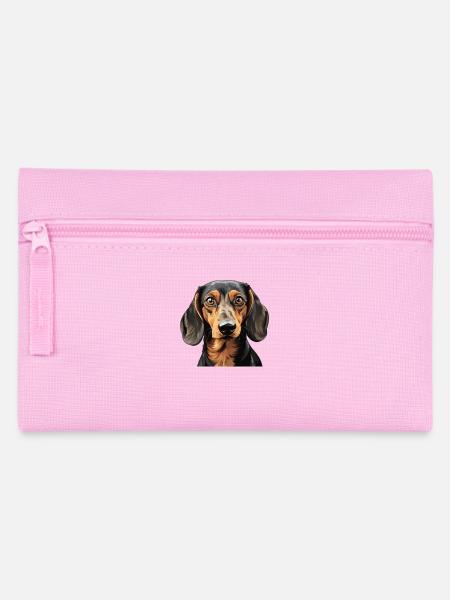 Hund Dackel - Federtasche - Rosa