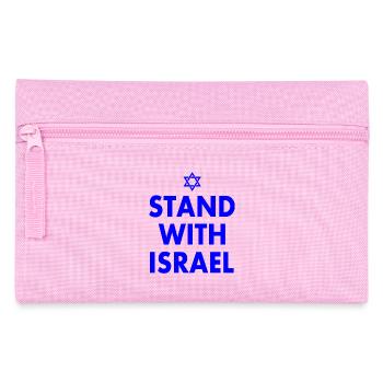Stand with israel - Federtasche - Rosa - Vorne
