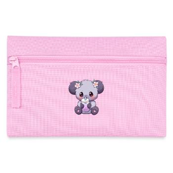 Kawaii Koala Boissons Boba Bubble Tea Chibi - Trousse - rose - Devant