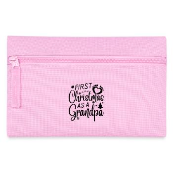 Erstes Weihnachten als Opa Lustiger Familienspruch - Federtasche - Rosa - Vorne