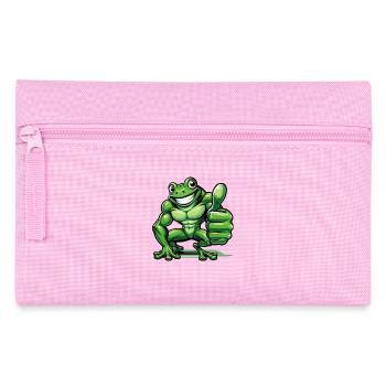 Bodybuilder Bodybuilding Frog Gym Fitness - Pencil Case - pink - Front