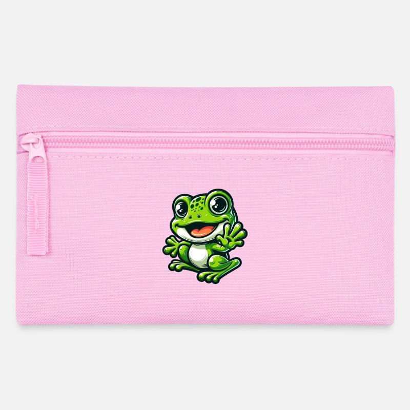 Frosch Comic Niedlicher Frosch - Federtasche - Rosa