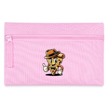 Pizza 50´s Cartoon Character Pizza Slice - Pencil Case - pink - Front