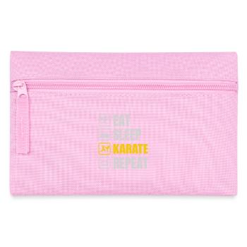 Eat Sleep Karate Repeat - Pencil Case - pink - Front