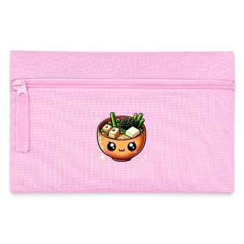 Miso-Suppe Kawaii Japanisches Essen - Federtasche - Rosa - Vorne