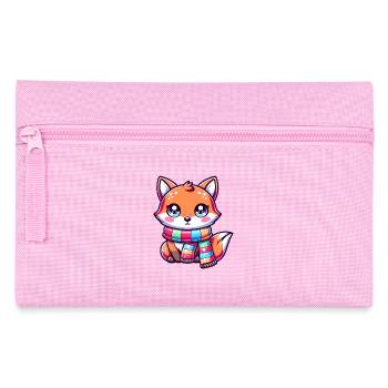 Niedlicher Fuchs mit Schal Fuchs Liebhaber Kawaii Fox - Federtasche - Rosa - Vorne
