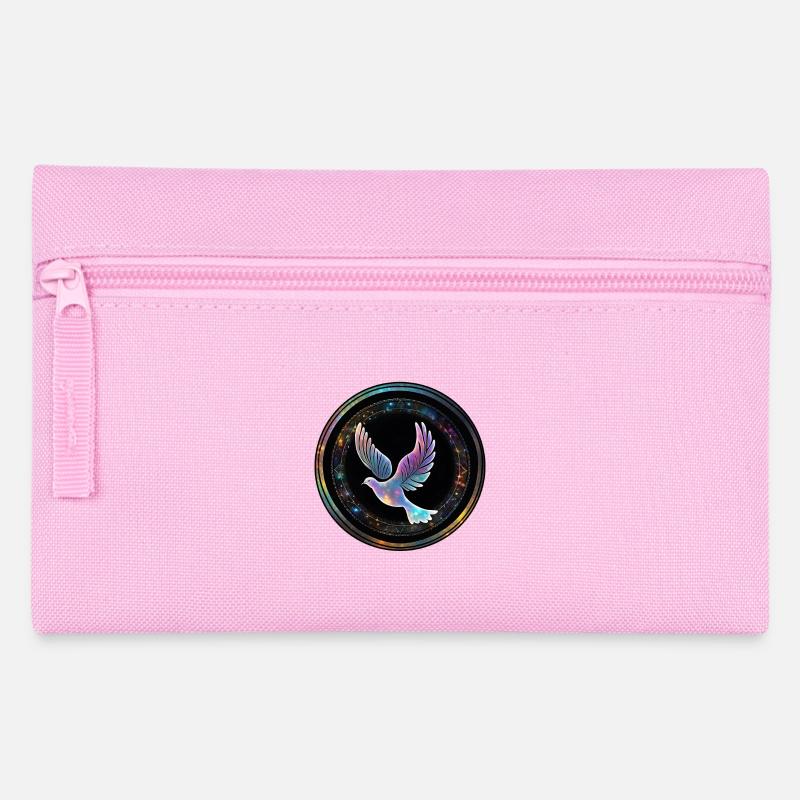 Galaxy Taube im Sternenring - Federtasche - Rosa