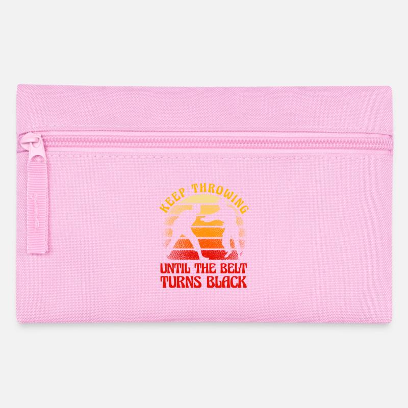 keep throwing until the belt turns black - Pencil Case - pink