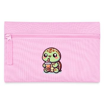Kawaii tortue bubble tea amateur mignon tortue de mer - Trousse - rose - Devant