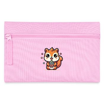 Écureuil kawaii Bubble Tea mignon Animal écureuil - Trousse - rose - Devant