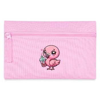 Niedlicher Kawaii Flamingo Bubble Tea Liebhaber Flamingo - Federtasche - Rosa - Vorne