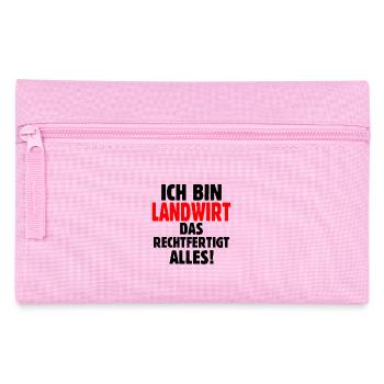Landwirt Bauer Jungbauer Statement T-Shirt - Federtasche - Rosa - Vorne