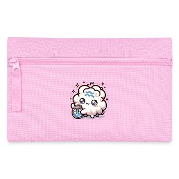 Wassermann Sternzeichen Kawaii Charakter Sternzeichen - Federtasche - Rosa - Vorne