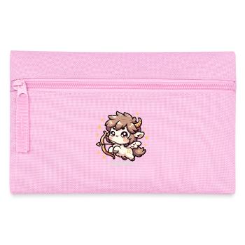 Sagittarius Zodiac Sign Kawaii Character Astrology - Pencil Case - pink - Front