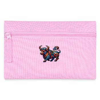 Ox Tattoo Tribal Chinese Zodiac - Pencil Case - pink - Front