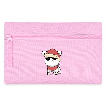 Xmas Katze Kitten Nikolaus1 Weihnachtsmann Miau - Federtasche - Rosa - Vorne