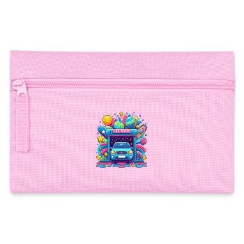 Kosmisches Auto Wasch Abenteuer - Federtasche - Rosa - Vorne