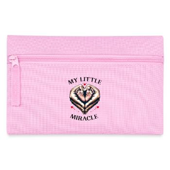 Baby Footprints Heart Hands Little Miracle - Pencil Case - pink - Front