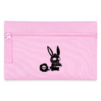 Farting Black Rabbit - Pencil Case - pink - Front