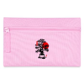 Japanische Bonsai-Tinte - Schwarz - Federtasche - Rosa - Vorne
