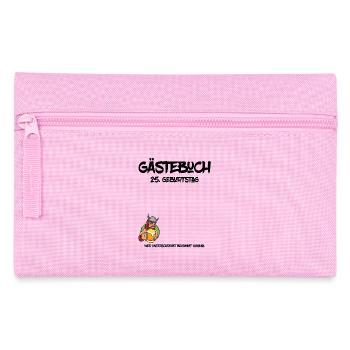 25. Geburtstag | Gästebuch Design - Federtasche - Rosa - Vorne