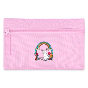 Osterhase Ostereier Regenbogen Kind Kinder Hase - Federtasche - Rosa - Vorne