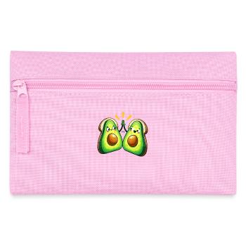 Cheerful Avocado Friends Celebrating - Pencil Case - pink - Front