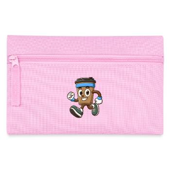 Laufender Kaffeebecher Mit Sneakers - Federtasche - Rosa - Vorne