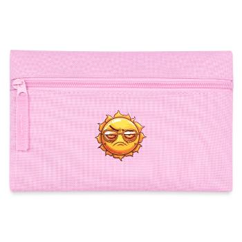Annoyed sun with cool glasses - Pencil Case - pink - Front