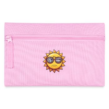 Traurige Sonne Mit Tränen - Federtasche - Rosa - Vorne