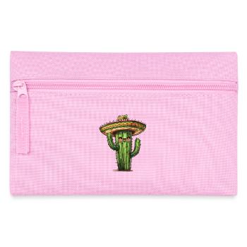 Funny cactus with sombrero - Pencil Case - pink - Front