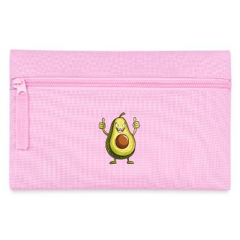Funny avocado with thumbs up - Pencil Case - pink - Front