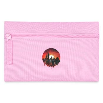Élégant coucher de soleil Motif Grande Ville - Trousse - rose - Devant