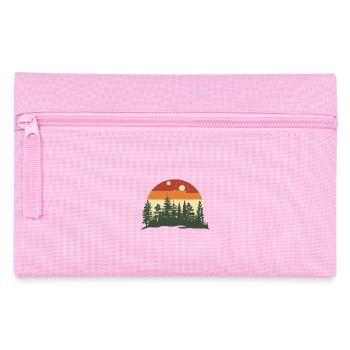 Forest silhouette at sunset - Pencil Case - pink - Front