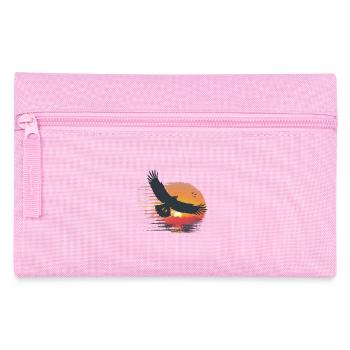 Majestätischer Adler Im Sonnenuntergang - Federtasche - Rosa - Vorne