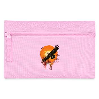 Aigle volant au coucher du soleil - Trousse - rose - Devant