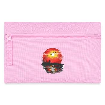 Sunset Angler Silhouette - Pencil Case - pink - Front