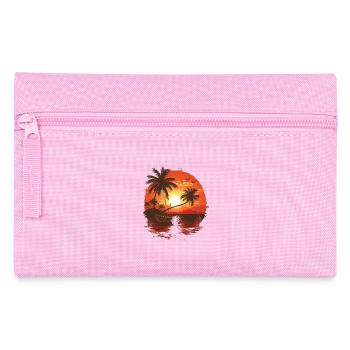 Tropical sunset with palm trees - Pencil Case - pink - Front