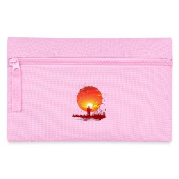 Sunset Fishing Silhouette - Pencil Case - pink - Front