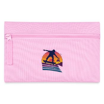 Sonnenuntergang Skateboard Silhouette - Federtasche - Rosa - Vorne