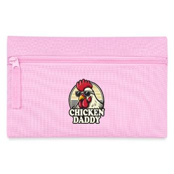 Chicken Daddy Funny Farmer Rooster Vintage Farming - Pencil Case - pink - Front
