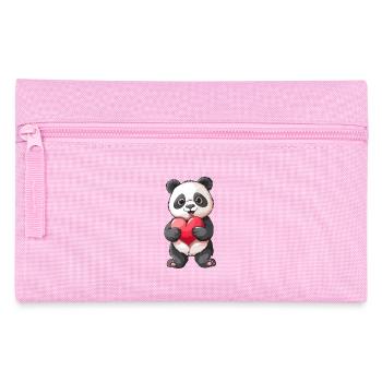 Cute Panda Holding Heart for Animal Lovers - Federtasche - Rosa - Vorne