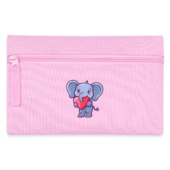 Adorable Elephant With Heart Illustration for - Federtasche - Rosa - Vorne