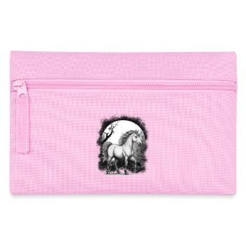 Licorne Licornes Conte de fées Cheval Chevaux Forêt - Trousse - rose - Devant