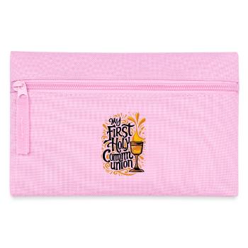 Mon Calice solennel de première communion - Trousse - rose - Devant