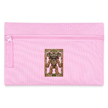 Aztekischer Gott Alte Mythologie Xipe Totec - Federtasche - Rosa - Vorne