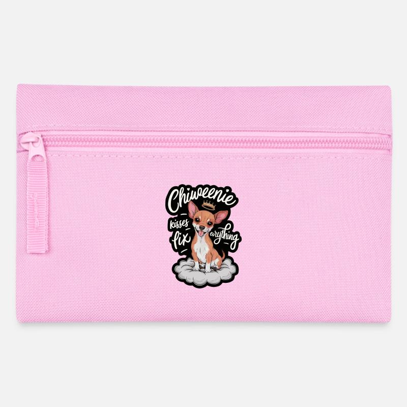 Chiweenie Hund Kisses Fix Everything - Federtasche - Rosa