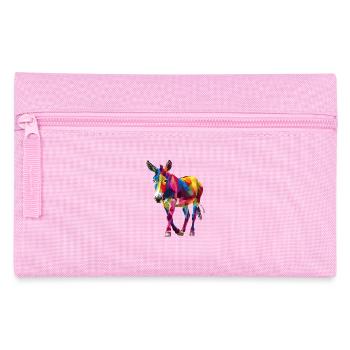 Colorful Donkey Pop Art Style - Pencil Case - pink - Front